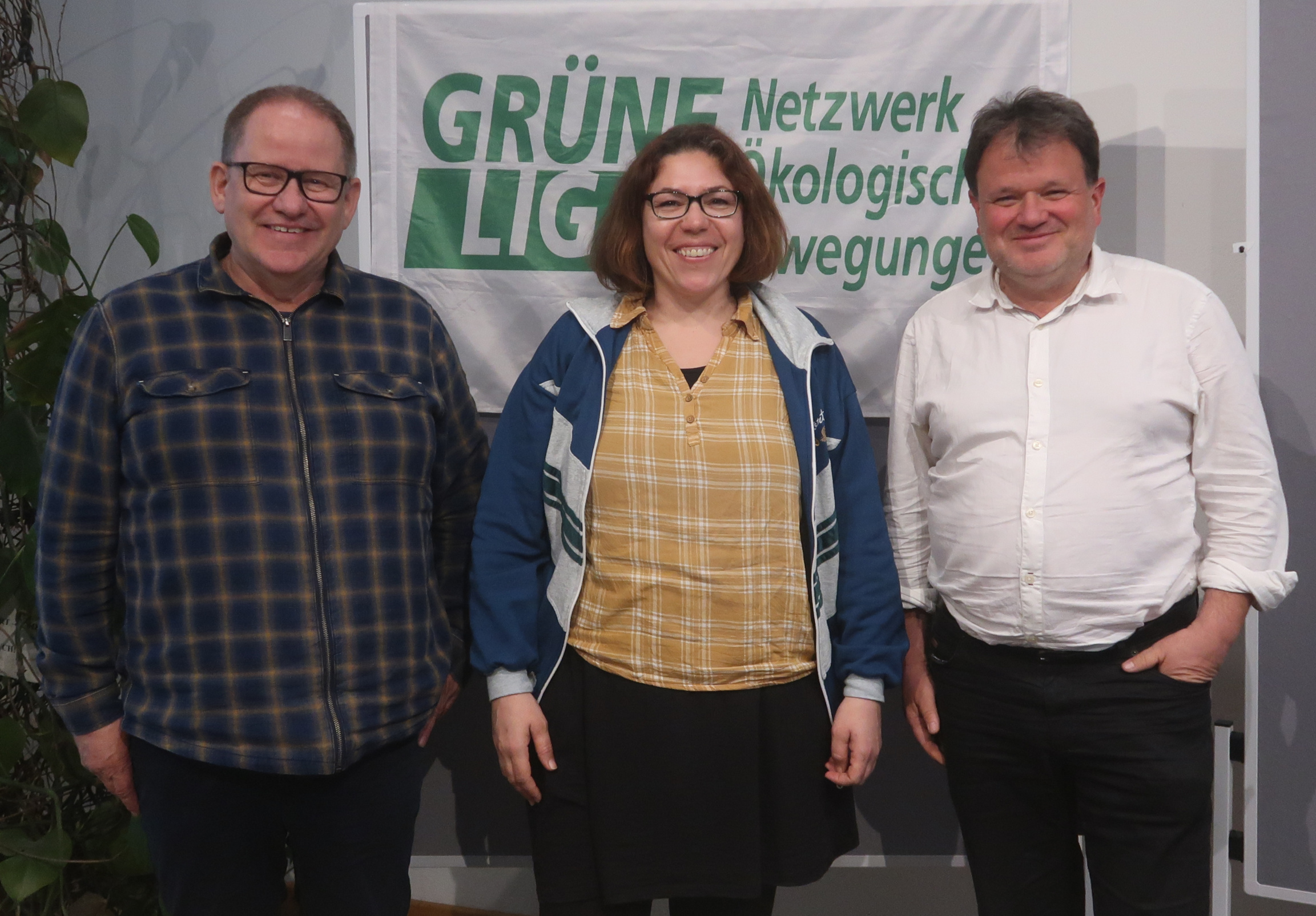 Neuer Bundesvorstand der GRÜNEN LIGA v.r.n.l.: Steffen Schorcht, Josephine Sahner und Thomas Tennhardt